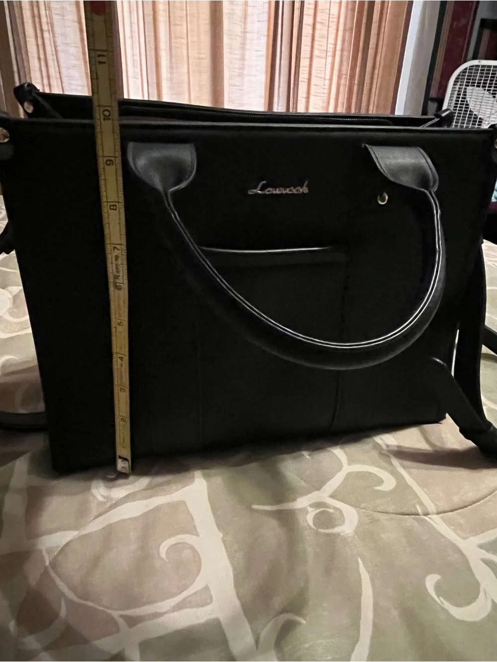 Lovevook Women’s Black Satchel Top Handle Zip, Detachable Strap, Pockets